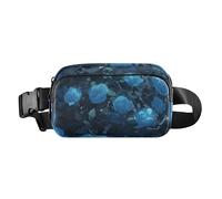 To Die Sac banane étanche avec sangle réglable pour homme et femme Motif roses bleues, To Die Entouré De Roses Bleues, Taille unique