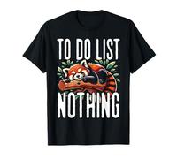 To Do List Nothing Funny Red Panda Sleep Time For Women Men T-Shirt