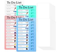 To Do List pour Enfants, 4 Pièces Tableau Routine Enfant, Semainier Enfant Réutilisable et 20 Cartes Liste de Contrôle DIY, Planning Tache Menagere pour Tâches Ménagères Rappel Plan d'Études