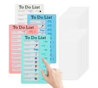 To Do List pour Enfants - Lot de 4 Planchettes de Planification 20x12 cm avec 20 Fiches Réutilisables, Tableau Routine Enfant de Haute Qualité pour Organisation et Autonomie