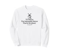 to Dream The Impossible Dream Moulin à Vent Imprimé Noir Sweatshirt