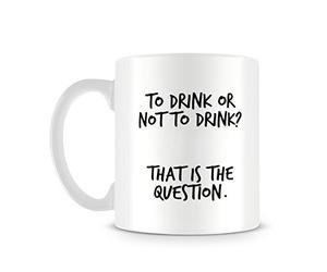 To Drink or Not to Drink Question Skull Hamlet Shakespeare Parody Tasse