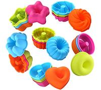 To encounter 24Pcs Silicone Molds Silicone Cupcake Baking Cups Silicone Donut Baking Pan Set Nonstick?2 3/4 inches Silicon.