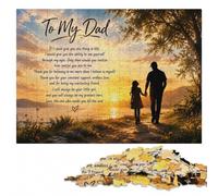 to My Dad from Daughter Sentimental Gift Puzzle en Bois, 1000 pièces | À la maison : Puzzle pour passionné: moment puzzle à partager à la maison seul ou à plusieurs.