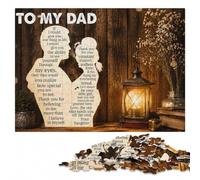 to My Dad Thank You Puzzle en Bois 300 pièces, Activité Intérieure | À la maison : Cadeau puzzle : cadeau sans écran pour adulte, loisir manuel en intérieur.