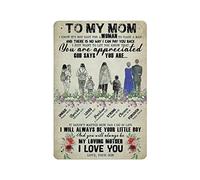 to My Mom from Son You Are Appreciated God Says You Are Poster Plaque en métal Style vintage Plaque en étain Accueil Affiches murales Bar Café Cuisine Garage Jardin Ferme Chambre Man Cave Décor Nouvea