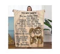 To My Wife Throw Blanket From Husband Christmas Birthday Personalization Gift Soft Bed Flannel Blanket