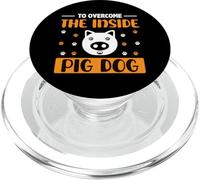 to Overcome The Inside Pig Dog Dire drôle Denglisch Denglish PopSockets PopGrip pour MagSafe