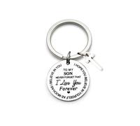 (To Son,T)To My Son/daughter Inspirational Gift Keychain Never Forget That I Love You Forever Best Father
