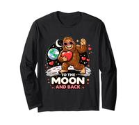 to The Moon and Back Sasquatch Valentine Love Humour Manche Longue