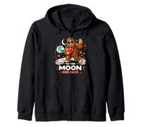 to The Moon and Back Sasquatch Valentine Love Humour Sweat à Capuche