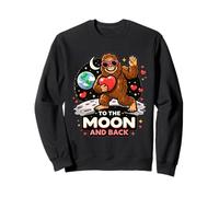to The Moon and Back Sasquatch Valentine Love Humour Sweatshirt