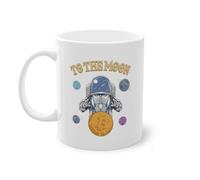To the Moon Blockchain Crypto Trader Tasse à café | Crypto Crypto-monnaie Bitcoin Tasse blanche (01696C)