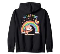 To The Rave - Chat papillon arc-en-ciel EDM Techno Rave Festival Sweat à Capuche