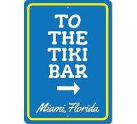 To The Tiki Bar Beach Bum Custom Directional Sign
