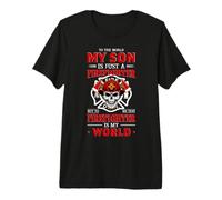 to The World My Son is Just A Firefighter Funny Firefighters T-Shirt Haut de Gamme
