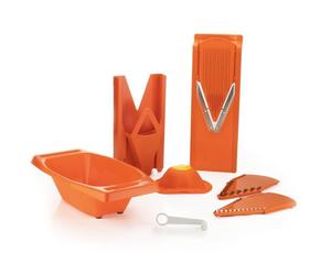TO32105 Börner Mandoline V3 - Hobel Set Special - Coupe - légume & Fruit Professionnel en Tranche Fine + Poussoir de sécurté - Oran