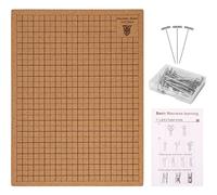 Toaboa Planche en macramé en bois 30 x 40 cm avec broches - Deux unités de mesure - Pour bracelet tressé - Nœud décoratif