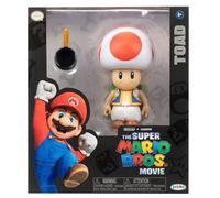 Super Mario Bros Movie - Figurine Toad 13cm - Licence Officielle - Jouet Mario à Collectionner - Figurine de Personnage Articulée - Yeux Acrylique Réaliste - Accesoires - Jouet Enfant dès 3 Ans