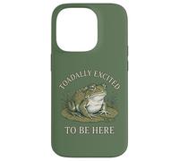 Toadally Excited to Be Here Graphique drôle de Crapaud Sarcastique Coque pour iPhone 14 Pro