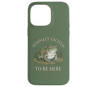 Toadally Excited to Be Here Graphique drôle de Crapaud Sarcastique Coque pour iPhone 14 Pro Max