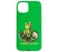 Toadally in Love Coussin de lys en Forme de Grenouille Assise sur Un cœur Coque pour iPhone 15 Plus