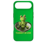 Toadally in Love Coussin de lys en Forme de Grenouille Assise sur Un cœur Coque pour iPhone Air