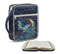 TOADDMOS Housse de bible matelassée légère à fermeture éclair pour femme avec poignée durable pour filles