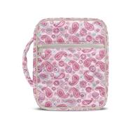 TOADDMOS Housse de bible vintage pour femme avec poignée matelassée et fermeture éclair légère avec poignée fourre-tout