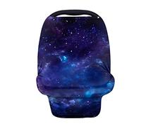 TOADDMOS Housse de siège de voiture extensible avec écailles de poisson arc-en-ciel pour bébé, couverture d'allaitement, couverture d'allaitement, couverture douce et respirante pour siège auto de bébé, chariot, chaise haute, housses de poussette