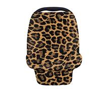 TOADDMOS Housse de siège de voiture extensible pour bébé, motif guépard sauvage, multi-usages - Housses d'allaitement, auvent de siège auto, panier/chaise haute/housses de poussette