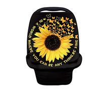 TOADDMOS Housse de siège de voiture pour bébé, couverture d'allaitement, housse d'allaitement, housse douce et respirante pour siège auto, chariot de courses, chaise haute/poussette