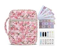 TOADDMOS Housses de bible en forme de colibri pour femme avec fleurs et accessoires pour études bibliques - Sac léger matelassé avec poignée durable et poche zippée