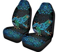TOADDMOS Housses de siège de Voiture bohème Mandala pour sièges Avant - Grenouille d'arbre bohème - Ensemble de Housses de siège conducteur pour SUV, camionnettes, berlines, camions