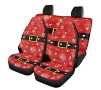 TOADDMOS Lot complet de 4 housses de siège de voiture en polyester élastique antidérapant - Ajustement universel pour la plupart des voitures et SUV
