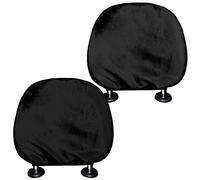TOADDMOS Lot de 2 housses d'appui-tête universelles pour voiture, camion, SUV, van, noir