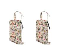 TOADDMOS Lot de 2 petits sacs poubelle de voiture en forme de fleur de poulet, organisateur pour siège arrière/avant de voiture, accessoires automobiles