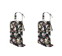 TOADDMOS Lot de 2 petits sacs poubelle de voiture motif bonhomme de neige Merry Christmas pour siège arrière/avant de voiture, accessoires automobiles, sac poubelle de voiture