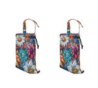 TOADDMOS Lot de 2 sacs poubelle de voiture pliables à suspendre pour siège arrière de voiture - Style bohème - Pour garder votre véhicule propre