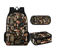TOADDMOS Lot de 3 sacs à dos d'école de grande capacité pour enfants, garçons et filles, gris, Sacs à dos