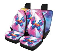 TOADDMOS Lot de 4 housses de siège avant et arrière antidérapantes pour voiture - Accessoires de décoration de voiture - Ajustement universel pour la plupart des voitures et SUV