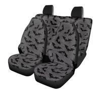 TOADDMOS Lot de 4 housses de siège de voiture avec motif toile d'araignée - Protection complète - Élastique en polyester - Antidérapantes - Compatibles avec la plupart des voitures, berlines, SUV