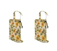 TOADDMOS Poubelle de voiture vintage tournesol pliable à suspendre pour siège arrière/avant, accessoires de voiture, véhicule, voyage, camping