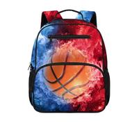 TOADDMOS Sac à dos pour tout-petits garçons et filles de 2 à 5 ans, sac à dos pour enfants d'âge préscolaire, sac à livres pour garderie, école et utilisation quotidienne, Basketball Ice and Fire