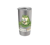 Toads And Tapioca Boba Grenouille Boba Buveur de thé au lait Gobelet isotherme en acier inoxydable double paroi