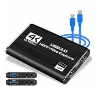 TOAKA Carte de capture USB 3.0 HDMI 1080p 60 fps, carte de capture vidéo pour jeux en streaming, compatible avec PS5 PS4 Xbox Switch caméra PC