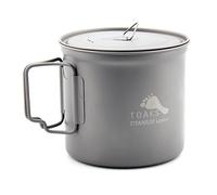 TOAKS Coupe en Titane Ultra-légère pour Camping en Plein air et Pot en Titane (1100ml)