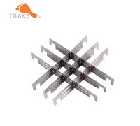 TOAKS - Support de poêle à bois en titane pour l'extérieur, 2/4/6 pièces, barres transversales, Mini Support de poêle Portable, Support de Camping, BAR-02 6 pièces