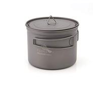 TOAKS Tasse en titane pur ultra légère avec couvercle et poignée pliable pour camping (900 ml, petite taille)