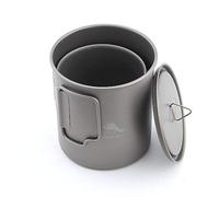 TOAKS Tasse/Pot de Camping Portable Ultraléger en Titane (750ml+450ml[CMB-750-450])